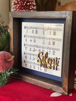 Engraved Tile Silent Night 5x5 Sign