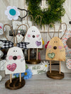 Set of 3 Bunnies on Stands with Wire Whiskers