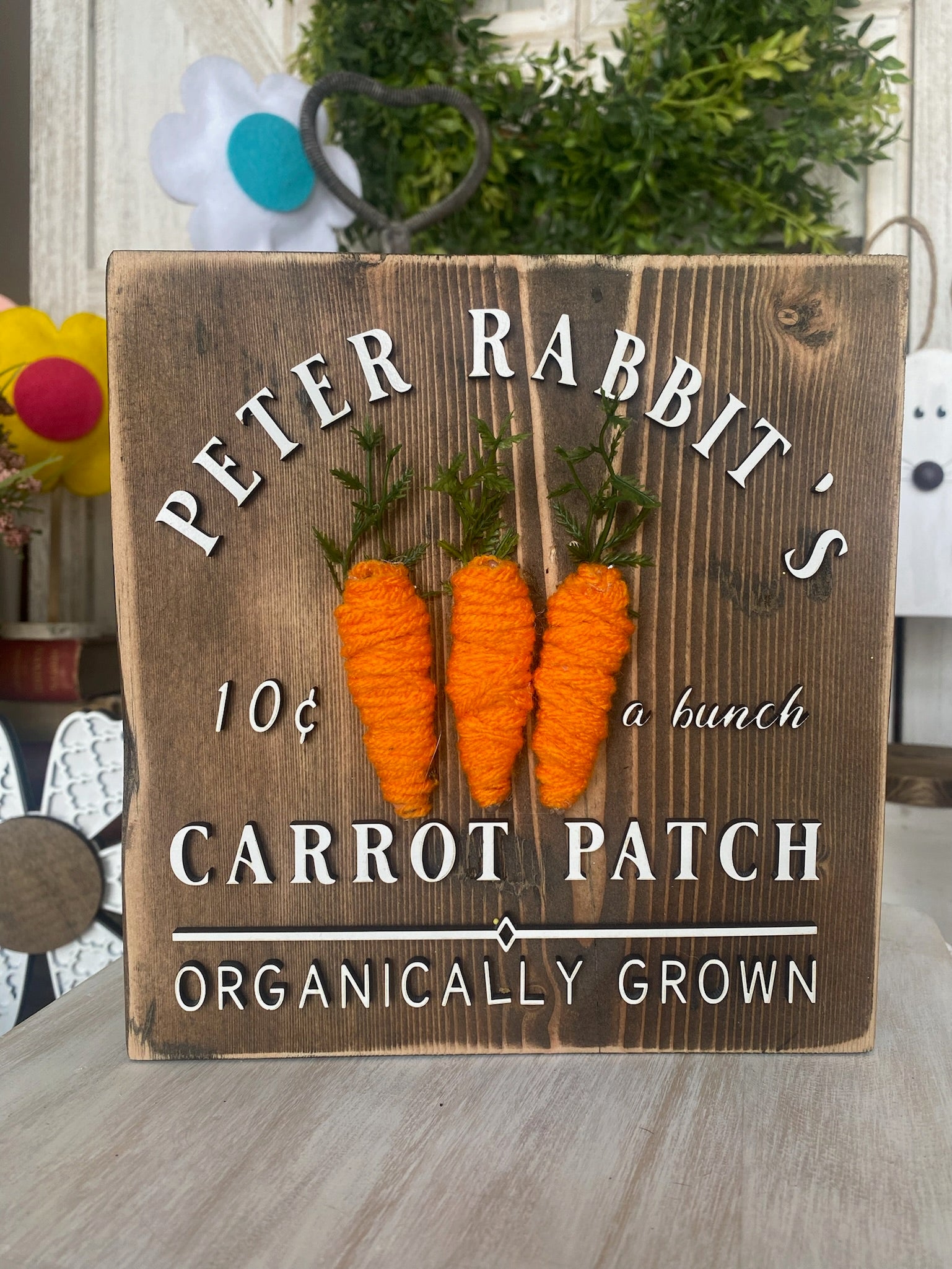 Carrot Patch| Reverse Canvas| Easter Sign | Farmhouse Easter Decor | Spring  Home Decor| Carrot patch