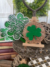 3" Glitter Green or Gold Shamrock with Easel