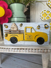 Farm Fresh Flower/Honey Farm Vintage Truck Wood Blocks