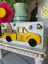 Farm Fresh Flower/Honey Farm Vintage Truck Wood Blocks