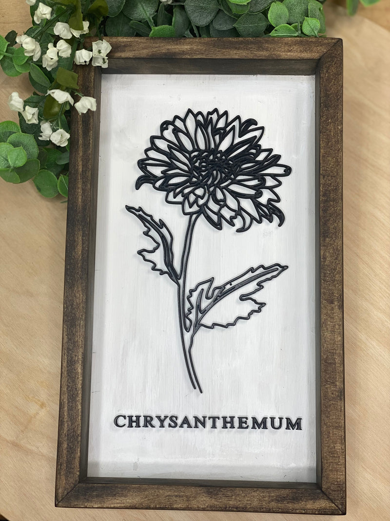 Framed Spring Chrysanthemum