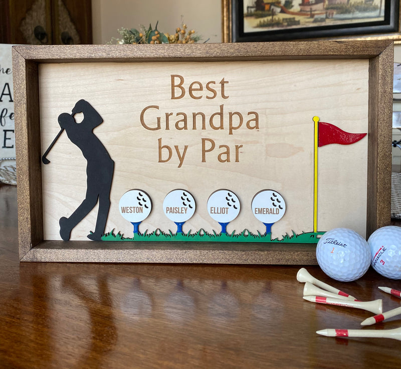 Dad/Grandpa Best by Par Golf Sign