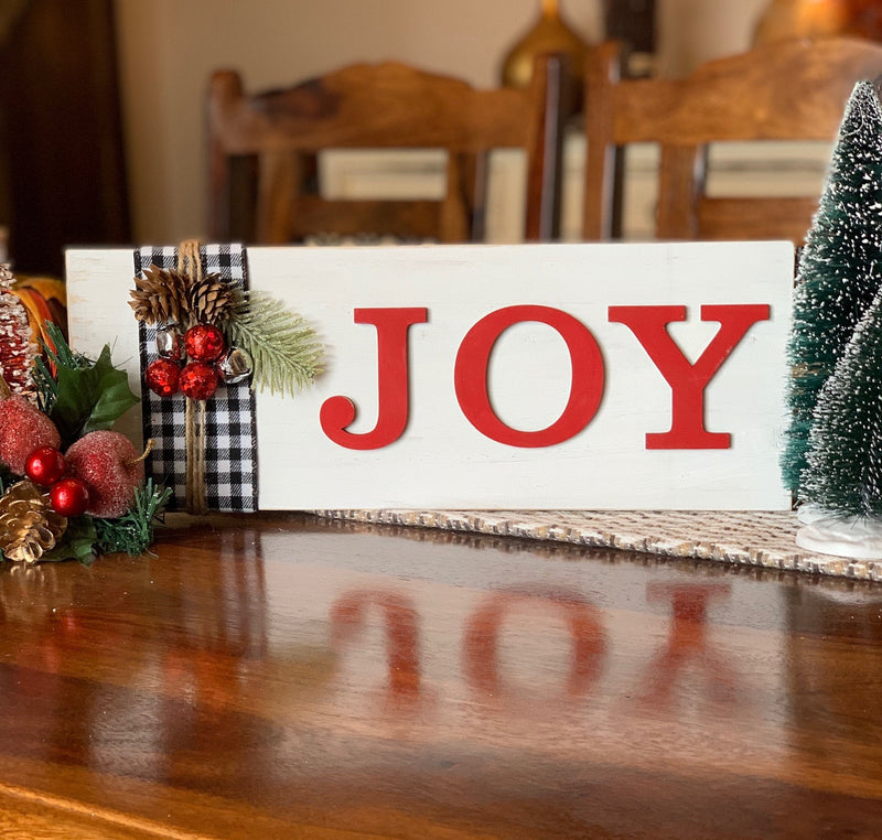 Black/White Buffalo Check Joy Sign