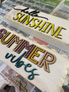10” Retro Summer Wood Block