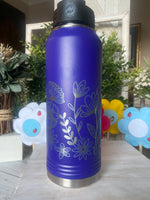 Skull with Flowers Full Wrap 32 oz. Polar Camel Drinkware