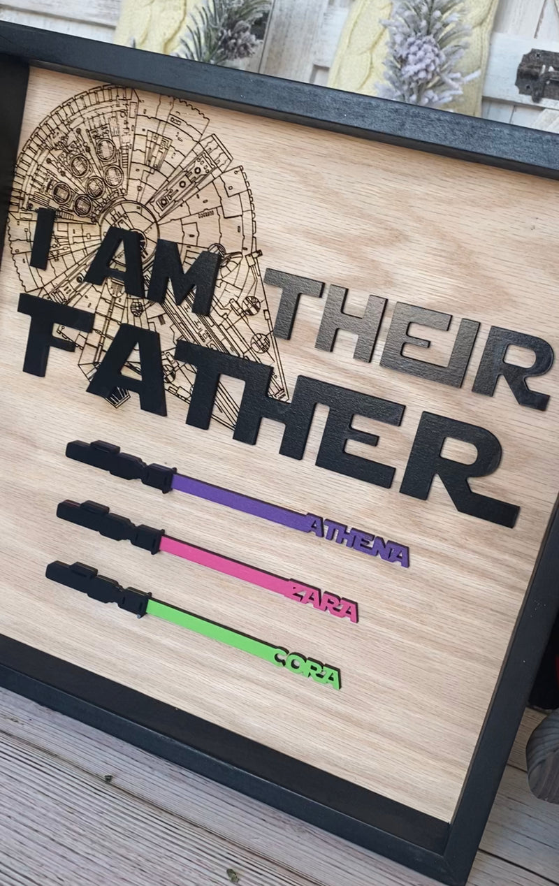 12 x 12 Star Wars I Am Your/Their Father Sign
