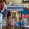 3D Set of 5 Red, White and Blue Stars Tiered Tray Patriotic Decor