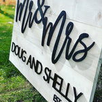 Custom 24x40 Established Name Sign