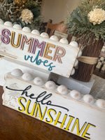 10” Retro Summer Wood Block