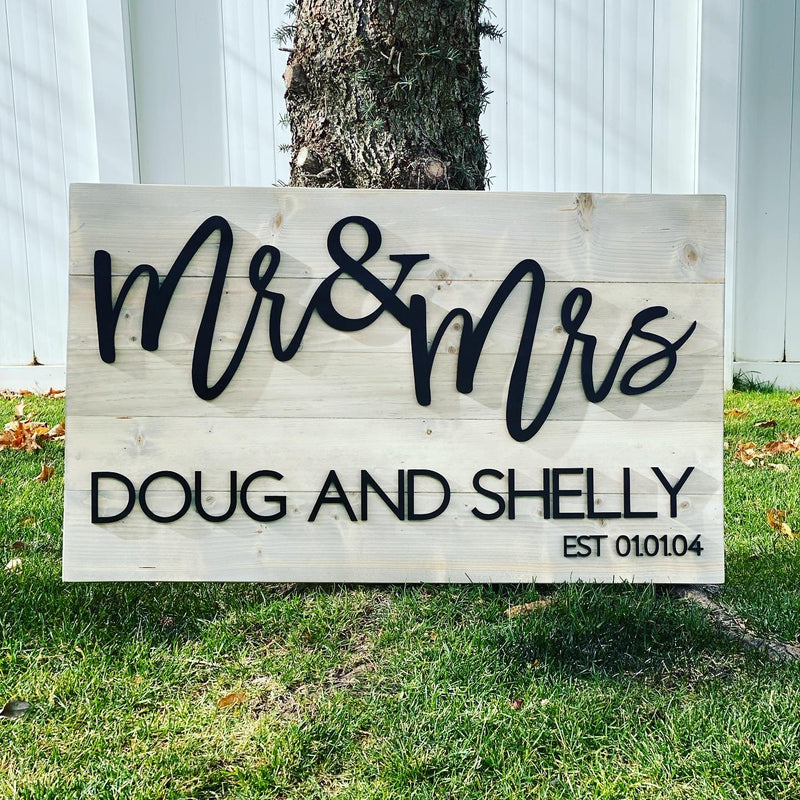 Custom 24x40 Established Name Sign